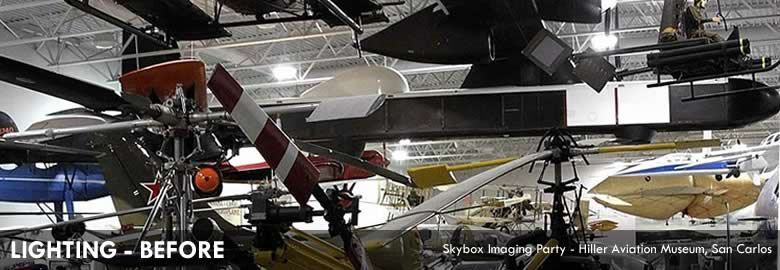 LIGHTING - BEFORE Skybox Imaging Party - Hiller Aviation Museum, San Carlos